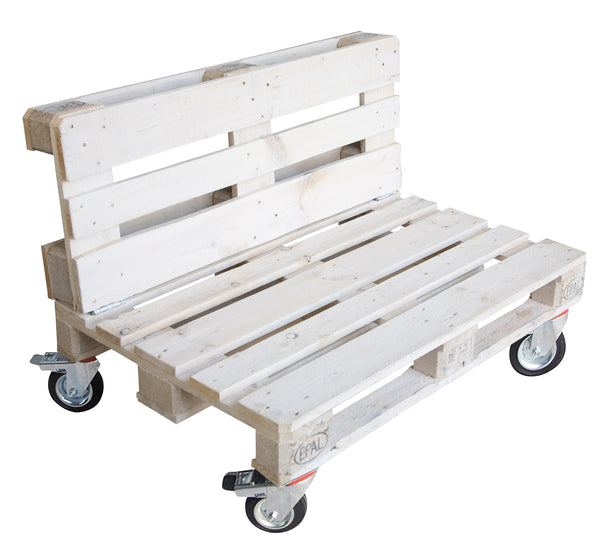 Divanetto in pallet due posti - Bianco